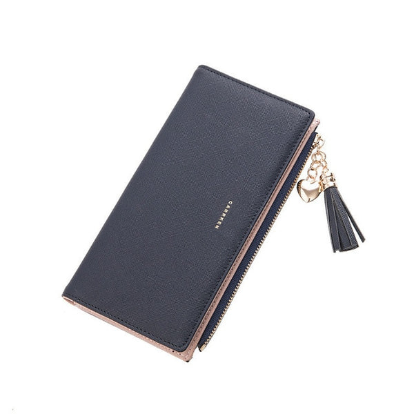 2019 Tassel Wallet Women Long Cute Wallet Leather Tassel Women Wallets Zipper Portefeuille Female Purse Clutch Cartera Mujer