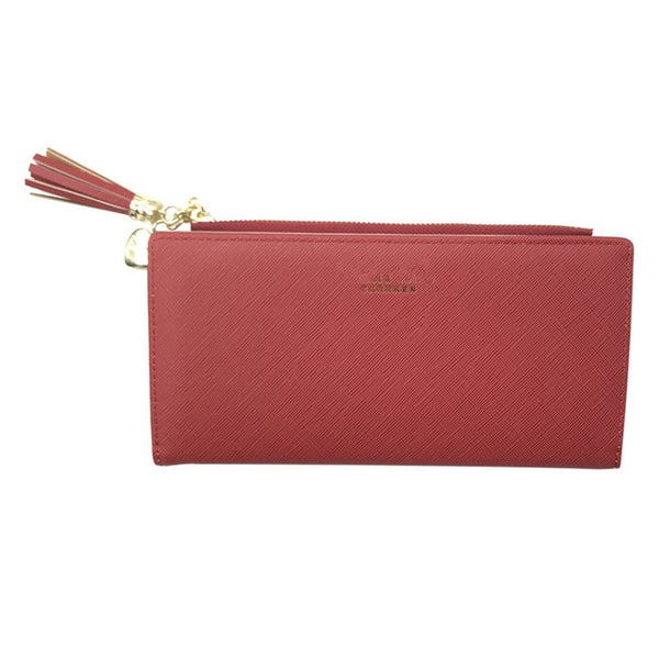 2019 Tassel Wallet Women Long Cute Wallet Leather Tassel Women Wallets Zipper Portefeuille Female Purse Clutch Cartera Mujer