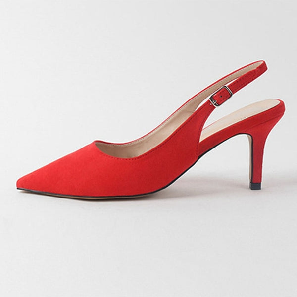 ZHENZHOU Charming Elegant Sexy Multicolor Suede Women's Slingback High Heels Pump/Sandals Shoes Dress Party OL Valentine Shoes