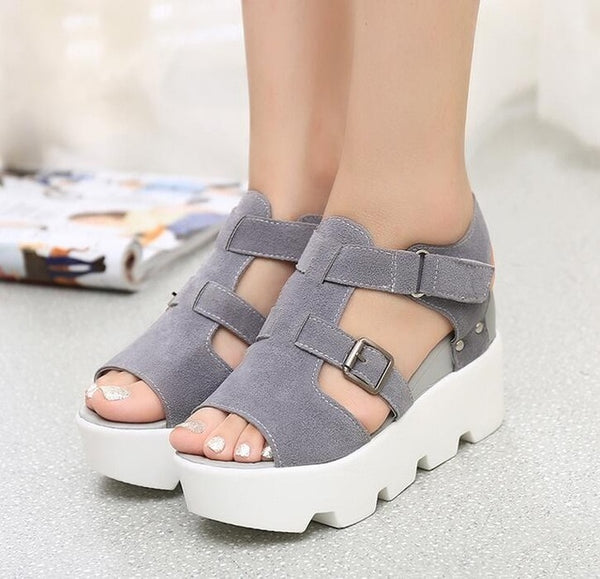 2019 Summer Sandals Shoes Women High Heel Casual Shoes footwear flip flops Open Toe Platform Gladiator Sandals Women Shoes m693
