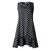Lossky Women Summer Dress Fashion Polka Dot Dress Sleeveless Beach Mini Dress Casual Printed Short Loose Blue Sundress New 2019