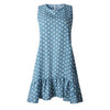 Lossky Women Summer Dress Fashion Polka Dot Dress Sleeveless Beach Mini Dress Casual Printed Short Loose Blue Sundress New 2019