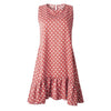 Lossky Women Summer Dress Fashion Polka Dot Dress Sleeveless Beach Mini Dress Casual Printed Short Loose Blue Sundress New 2019