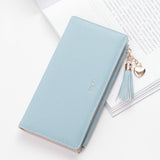 2019 Tassel Wallet Women Long Cute Wallet Leather Tassel Women Wallets Zipper Portefeuille Female Purse Clutch Cartera Mujer