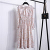 29 Colors Beautiful Fashion Spring Autumn Women Long Sleeve Dress Retro Collar Casual Slim Dresses Floral Printing Chiffon Sexy