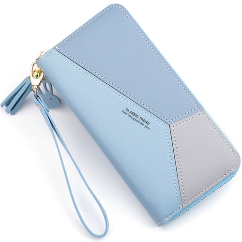 Geometric Women Clutch Pink Wallets Phone Pocket Purse Card Holder Patchwork Women Long Wallet Lady Fashion Short Coin Burse