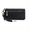 Fashion Women Wallets Dull Polish Leather Wallet Double Zipper Day Clutch Purse Wristlet Portefeuille Handbags Carteira Feminina