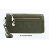Fashion Women Wallets Dull Polish Leather Wallet Double Zipper Day Clutch Purse Wristlet Portefeuille Handbags Carteira Feminina