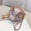 Korean Fashion Suede Women Bag Pig Small Round Bag Chain Female Shoulder Messenger Bag Wrist Bag Party Clutch Coin Purse 2019