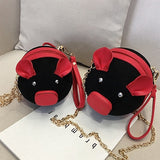 Korean Fashion Suede Women Bag Pig Small Round Bag Chain Female Shoulder Messenger Bag Wrist Bag Party Clutch Coin Purse 2019