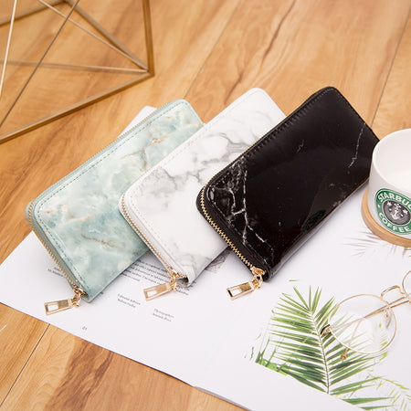 2019 New Fashion Women Wallets Drawstring Nubuck Leather Zipper Wallet Women's Long Design Purse Two Fold More Color Clutch