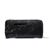 Casual Women Lady Wallets Purses Totes Feminina Marble Patent Leather Clutch Bags Girls Zipper Card Coin Money Holder Pouch Pack