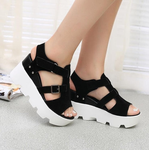 2019 Summer Sandals Shoes Women High Heel Casual Shoes footwear flip flops Open Toe Platform Gladiator Sandals Women Shoes m693