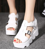 2019 Summer Sandals Shoes Women High Heel Casual Shoes footwear flip flops Open Toe Platform Gladiator Sandals Women Shoes m693