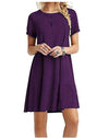 High Quality Fashion Women Black Blue Dress Summer Short Sleeve O-Neck Casual Loose Dress Female Street Plus Size Dress Vestidos
