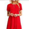 High Quality Fashion Women Black Blue Dress Summer Short Sleeve O-Neck Casual Loose Dress Female Street Plus Size Dress Vestidos