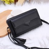 Phone Bag Women Wallets Leather Shoulder Bag Long Culutch Fashion Large Capacity Card Holder Female Zipper Wallet Slim Purse