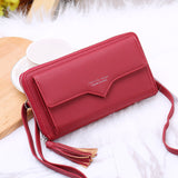 Phone Bag Women Wallets Leather Shoulder Bag Long Culutch Fashion Large Capacity Card Holder Female Zipper Wallet Slim Purse