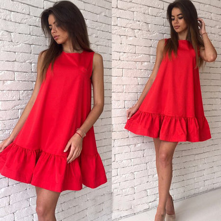 Macheda Fashion Women Solid Spaghetti Straps Backless Sleeveless Sexy Dresses Bottom Length Adjustable Ladies Casual Dress Ne'w