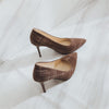 Big Size Women's Shoe 9cm MOC 2 High Heels Pumps Party Shoes For Women Canvas Wedding Shoes chaussure femme