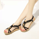 Women Sandals 2019 Summer Shoes Bohemia Women Shoes New Fashion Beach Sandals Solid Women Flip Flops Casual Flat Sandalias Mujer