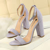 BIGTREE Shoes Women Sandals 2019 Women Shoes Block Heels Women Suede Buckle Party Sandalias Sexy Classic Sandals Ladies Shoes