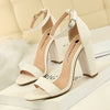 BIGTREE Shoes Women Sandals 2019 Women Shoes Block Heels Women Suede Buckle Party Sandalias Sexy Classic Sandals Ladies Shoes