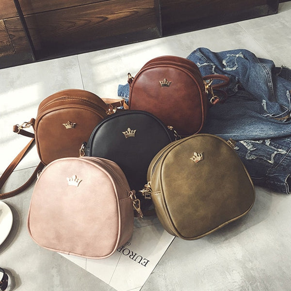 Bags for Women 2019 New Shoulder Bag Fashion Handbag Phone Purse Imperial Crown Pu Leather Women Small Shell Crossbody Bag