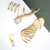Summer Women Sandals 2019 Fashion Sexy Rhinestone Mid Heel Tied Party Breathable Comfort Shopping Woman Walking Casual Shoes