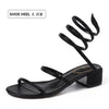 Summer Women Sandals 2019 Fashion Sexy Rhinestone Mid Heel Tied Party Breathable Comfort Shopping Woman Walking Casual Shoes
