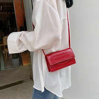 Stone Pattern Crossbody Bags For Women 2019 Small Pu Leather Purses and Handbags New Designer Ladies Shoulder Messenger Bag