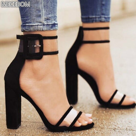 Eilyken 2019 New Designer Print Denim Sandals Roman Sandals High Quality Wedges High Heels Peep-Toe Platform Shoes Woman