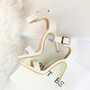 Plus Size 43 Women Classic Satin 11cm High Heels Fetish Silk Sandals Female Gladiator Summer Cheap Shoes Lady Green Sexy Pumps